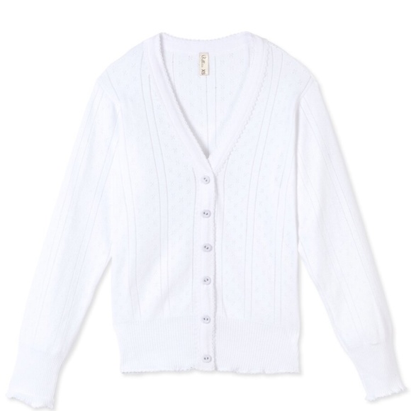 PRETTIES VENICE US BRAND Pointelle Pret Cardy RED - Picture 2 of 5